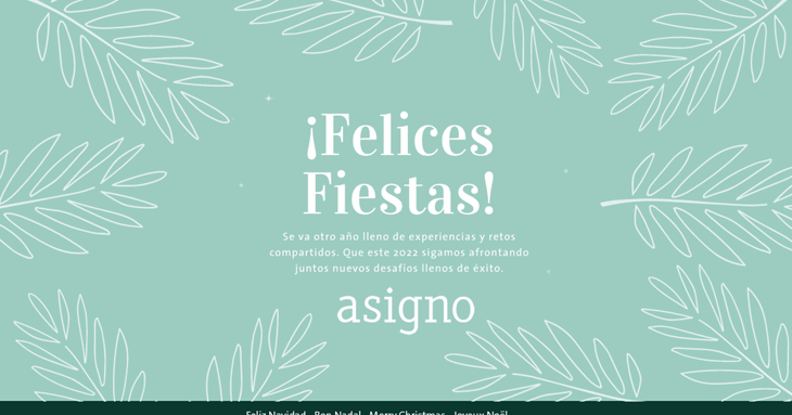 Asigno li desitja Bones festes.